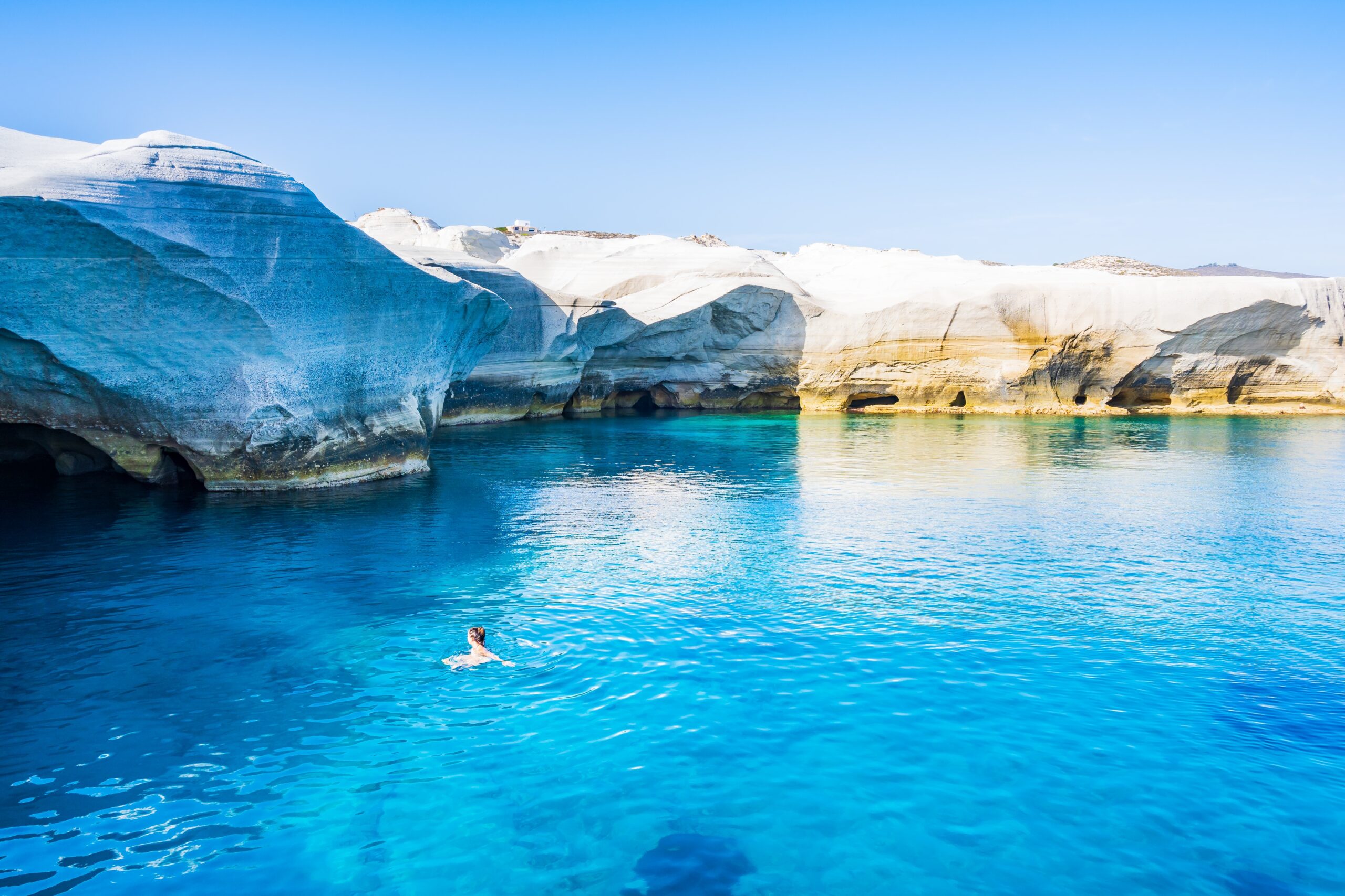 Sarakiniko Famous Beach Of Milos Greece Scaled