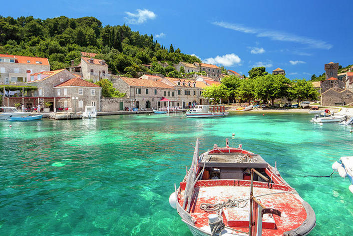 Croatia Dalmatia Elafiti Islands Mediterranean Sea Adriatic Sea Adriatic Coast Sipan Island The Village Sipanska Luka Paolo Giocoso